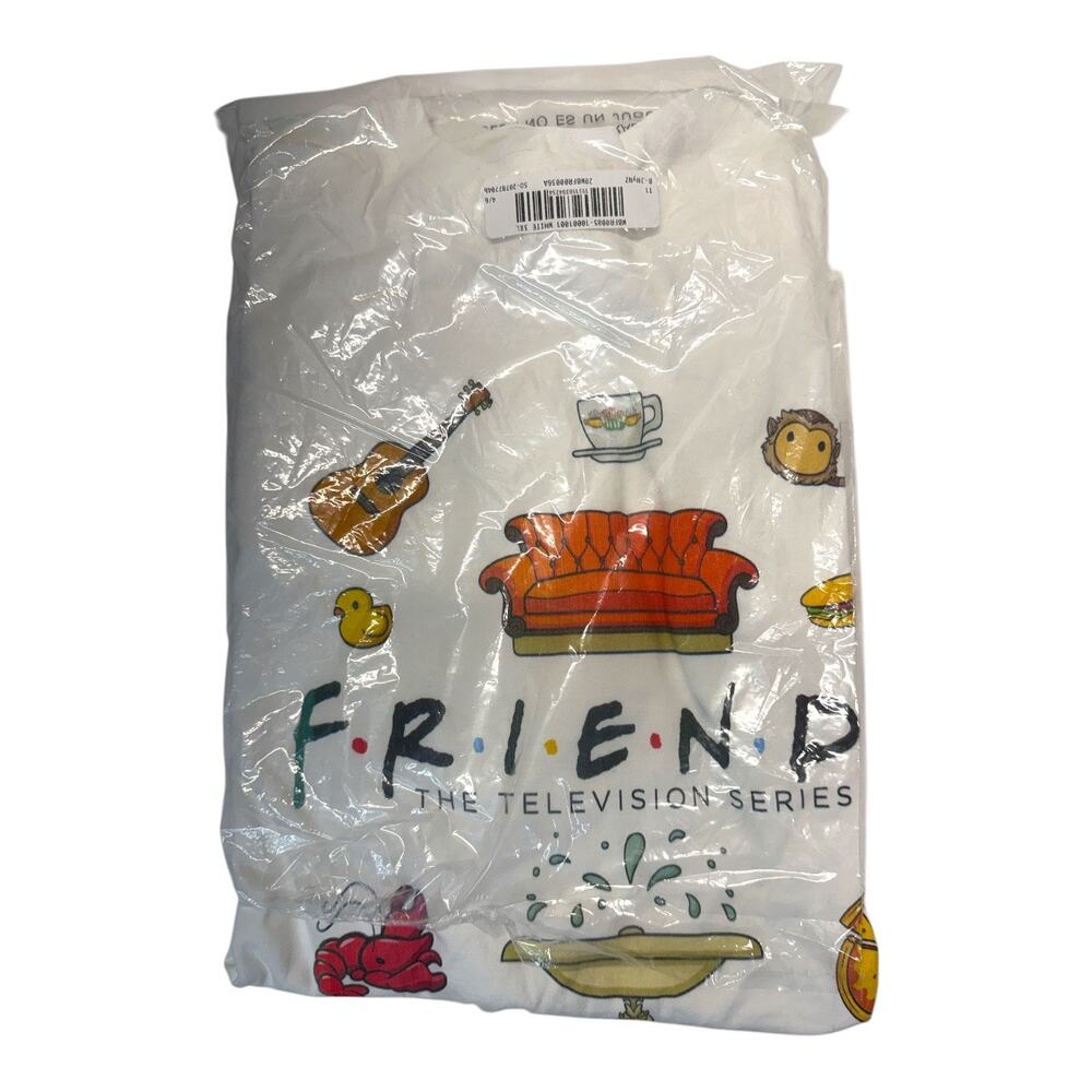 Friends TV Series Graphic Tee 3XL White Cotton T Shirt Couch Central Perk Adult - Picture 9 of 9